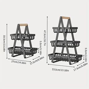 Fruteira de Mesa Moderna - Com Alça de Madeira