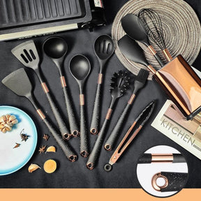 Kit Utensílios de Cozinha -  10 Peças Com Suporte