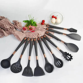 Kit Utensílios de Cozinha -  10 Peças Com Suporte