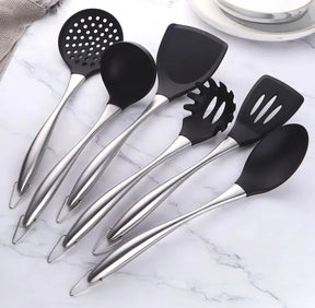 Utensílios de Cozinha Com Alça de Aço Inoxidável