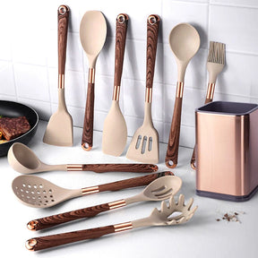 Kit Utensílios de Cozinha -  10 Peças Com Suporte