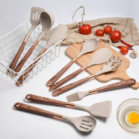 Kit Utensílios de Cozinha -  10 Peças Com Suporte