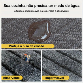 Tapete de Cozinha Antiderrapante e Absorvente